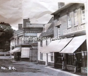 he village shop has a long history. George Horner already owned a drapers (now Blythburgh House, Mains Restaurant) and a chemists business (since demolished and a new house built, next to Manor House) in the village when he took over the grocers in 1907. There had been a shop on the site since the late 17th century. The present shop and warehouse were built by Sir Charles Blois of Cockfield Hall in the mid-19th century, the original building having pinnacles to imitate those at the Hall. There were various tenants of the shop before George, including Alfred Phillips 1891-1906